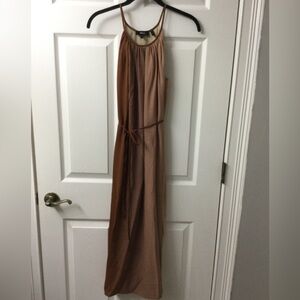 Theory ombré maxi Halter neckline dress, with fabric belt. Size P